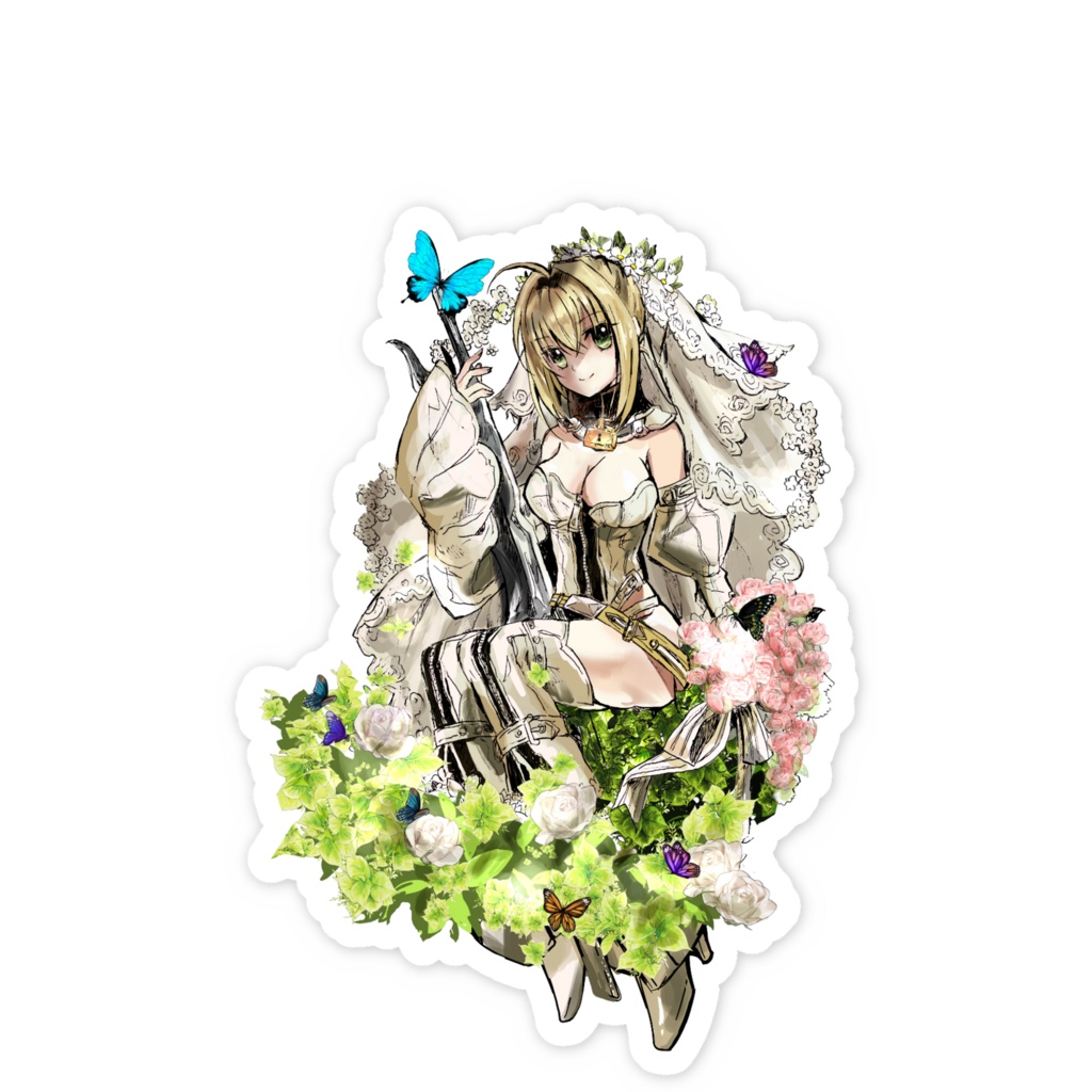 【FGO】セイバー・ブライド スマホステッカー