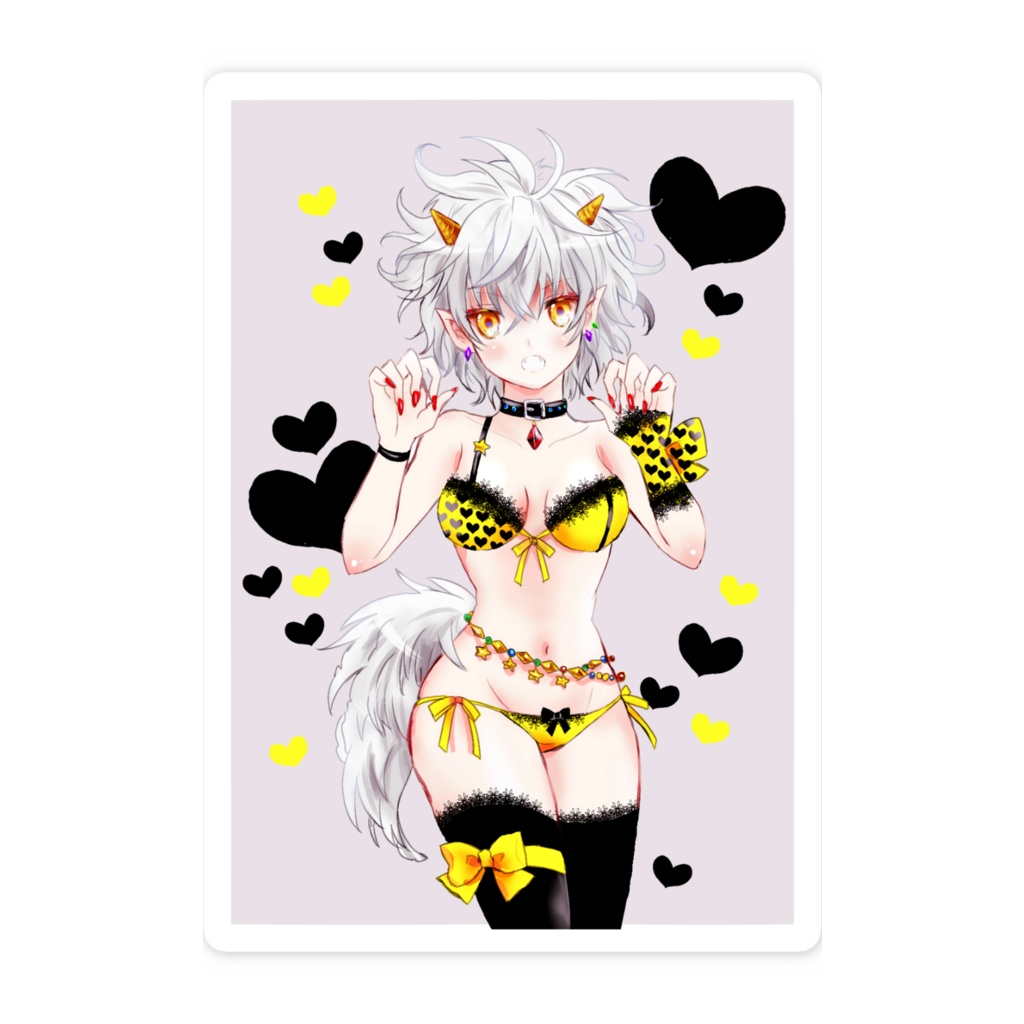 【一次創作・オリジナル】鬼っ娘 スマホステッカー