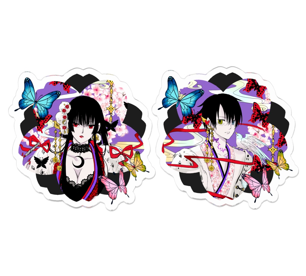 【匿名配送・非公式】xxxHOLiC（壱原侑子＋四月一日）オーロラアクキー