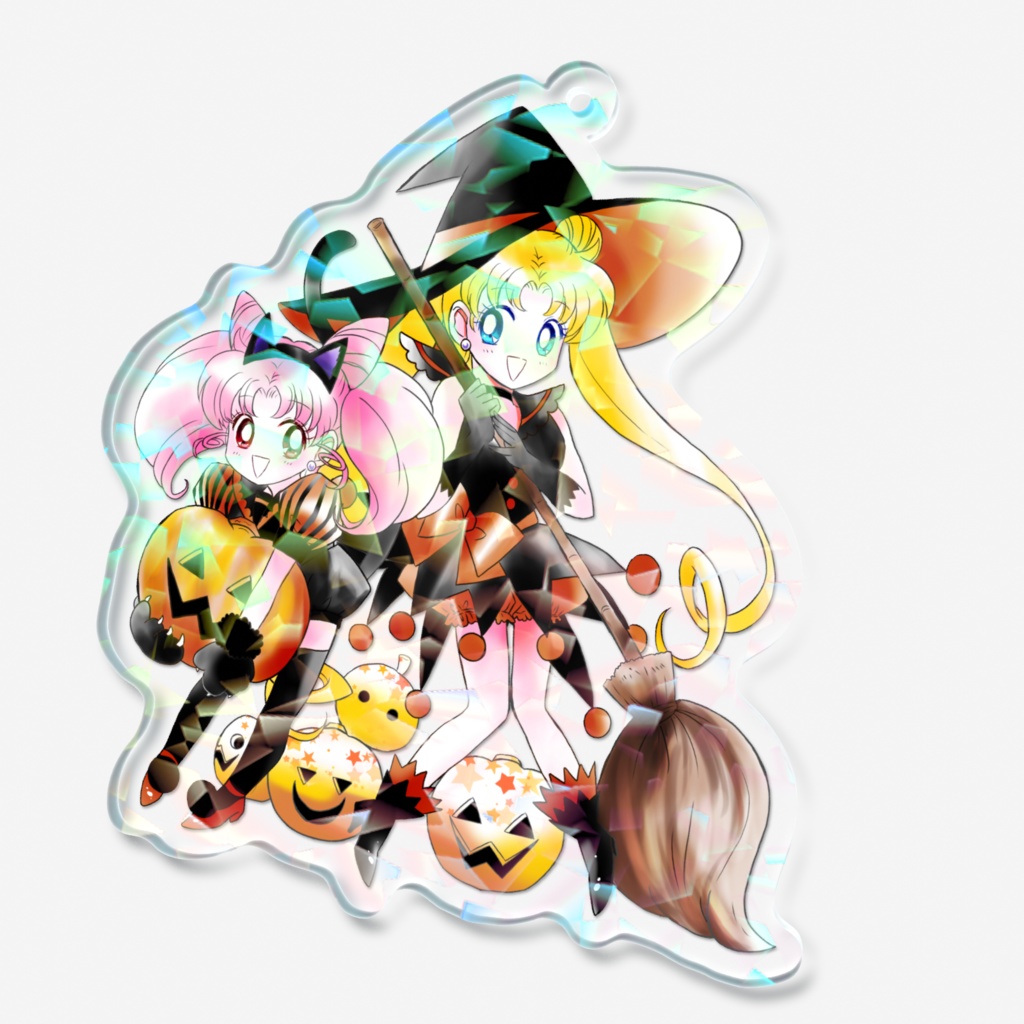 【セラムン】うさぎ&ちびうさ(ハロウィン)ホログラムアクキー