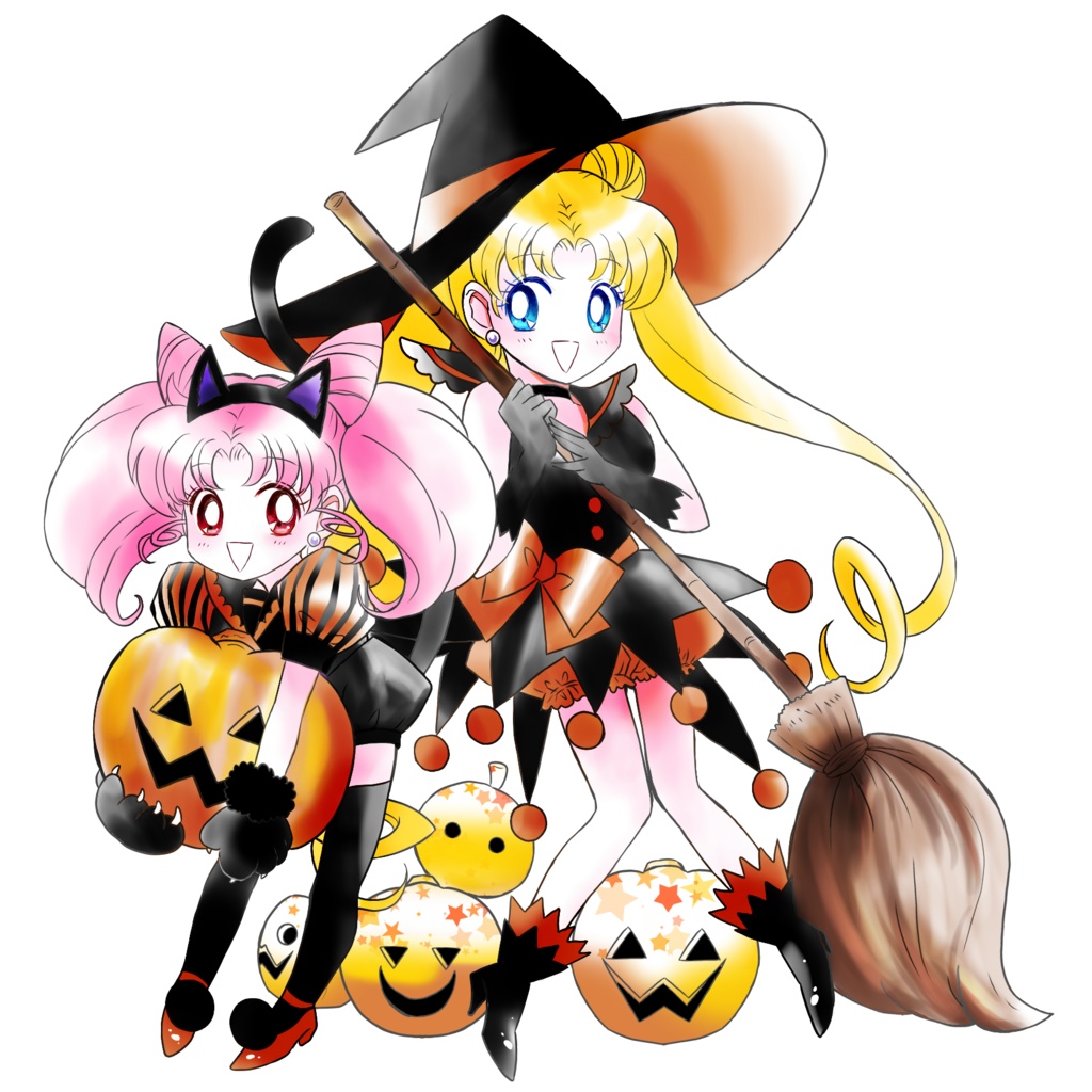 【セラムン】うさぎ&ちびうさ(ハロウィン)ホログラムアクキー