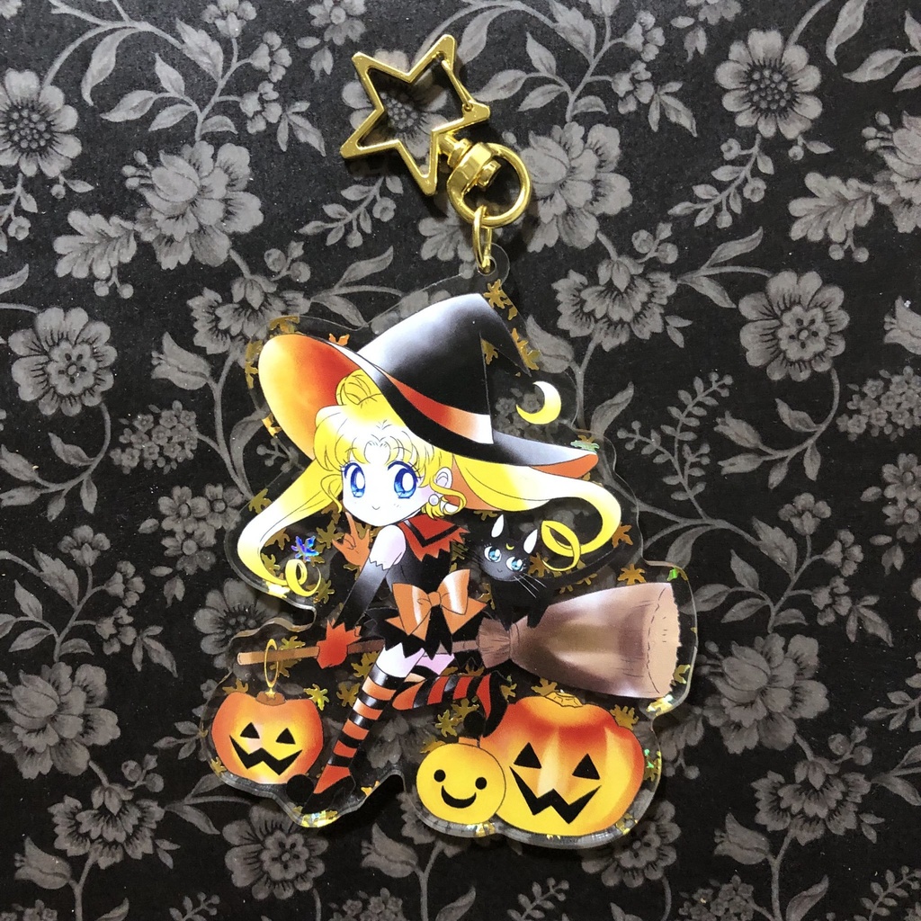 【匿名配送】月野うさぎ（ハロウィン・金色フレーク入り）アクキー【セラムン】
