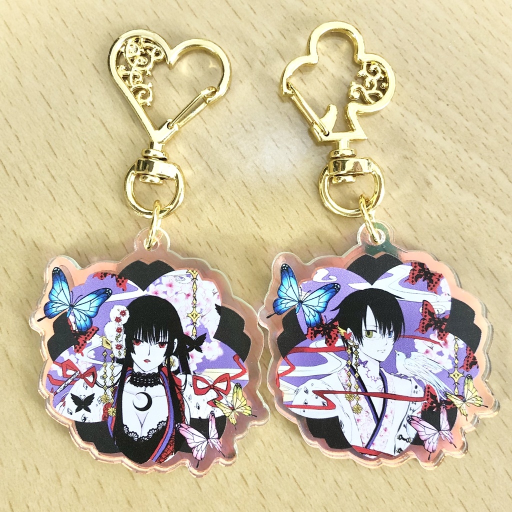 【匿名配送・非公式】xxxHOLiC（侑子＋四月一日セット）オーロラアクキー