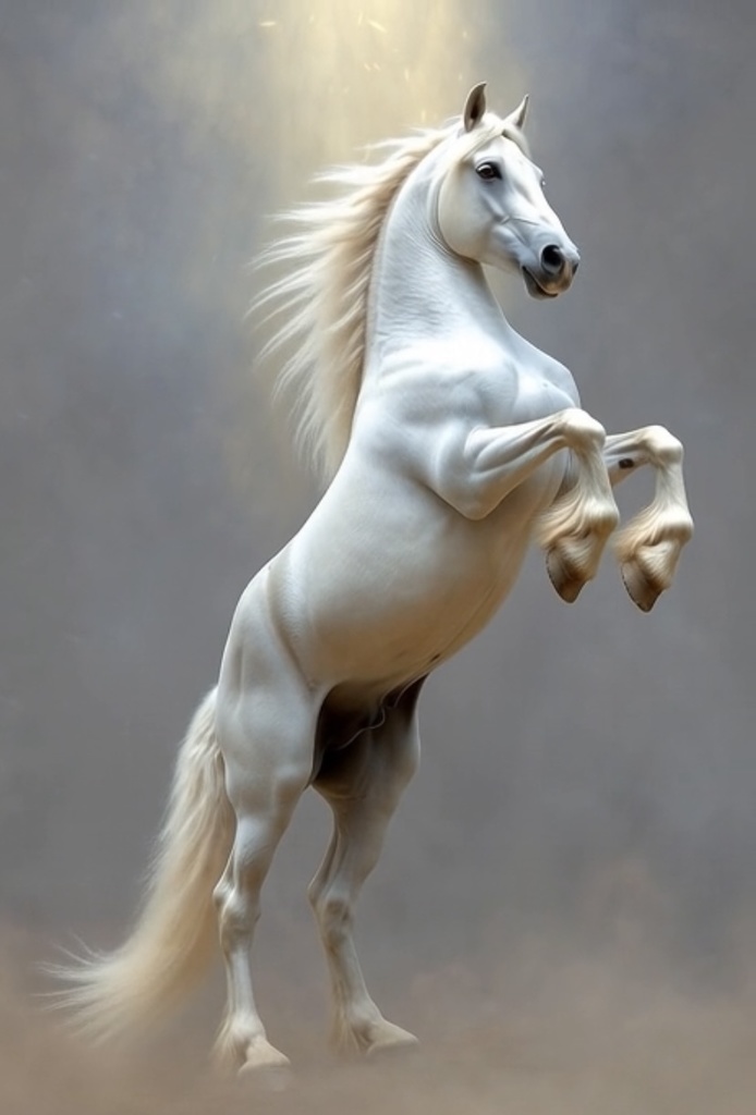AI Horse Art Video Vol.8 | White・ Rearing Horse AI生成 馬アート動画 Vol.8｜白・立つ姿