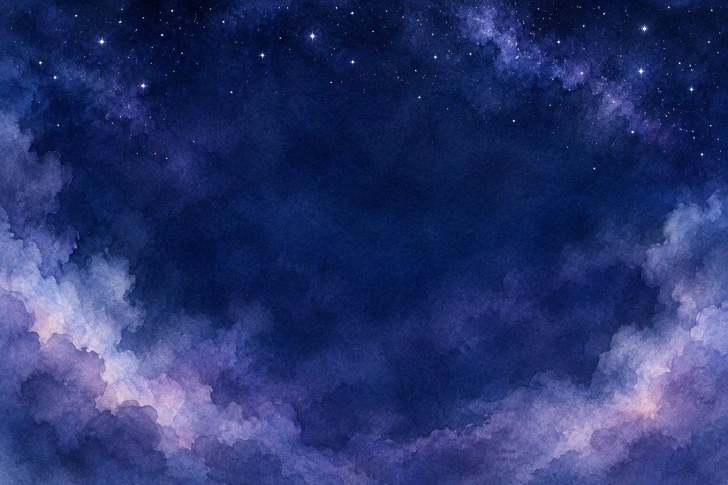 【無料サンプル】空・雲・星空の水彩風背景 02【5枚セット】