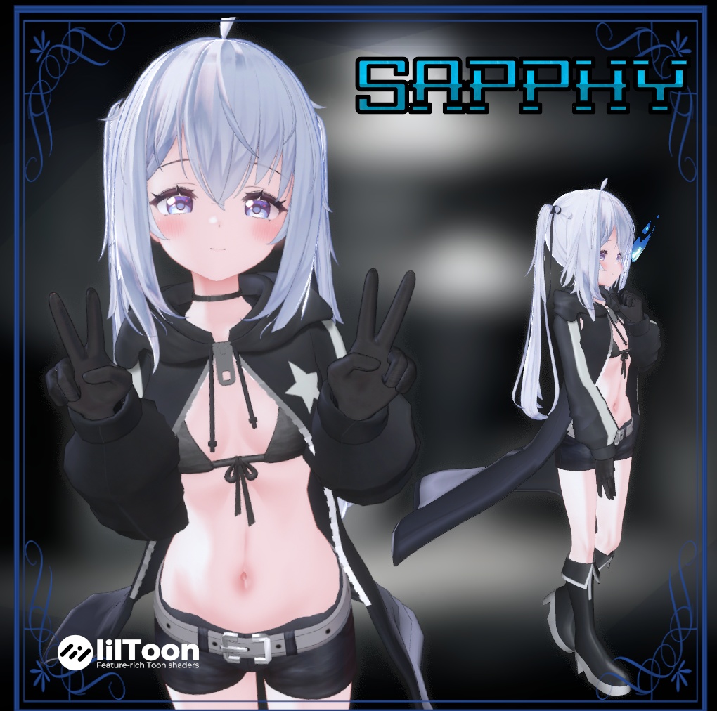 【無料】ブラック★ロックシューターコスプレ衣装(VRChat)