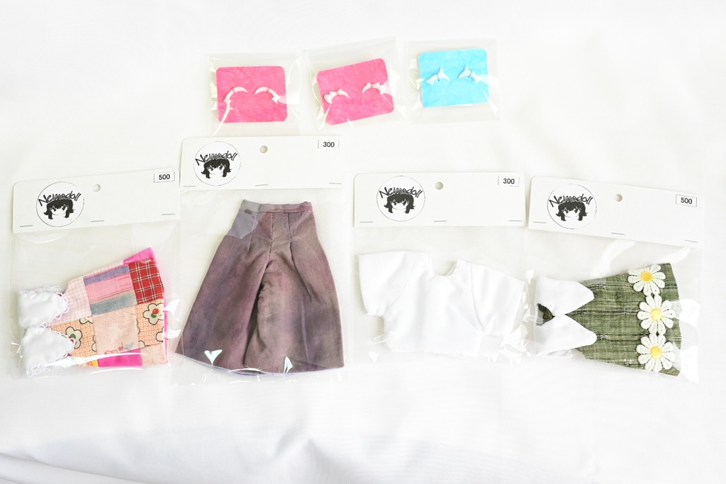 オリジナルぬいぐるみドール用服、つけまつ毛セット3