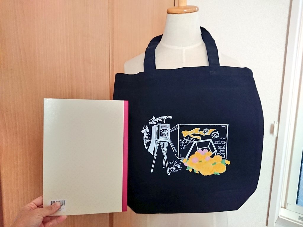 写真家&納棺師イメージトートバッグ【Mサイズ/ネイビー】