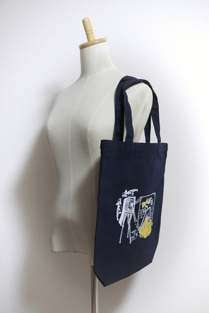 写真家&納棺師イメージトートバッグ【Mサイズ/ネイビー】