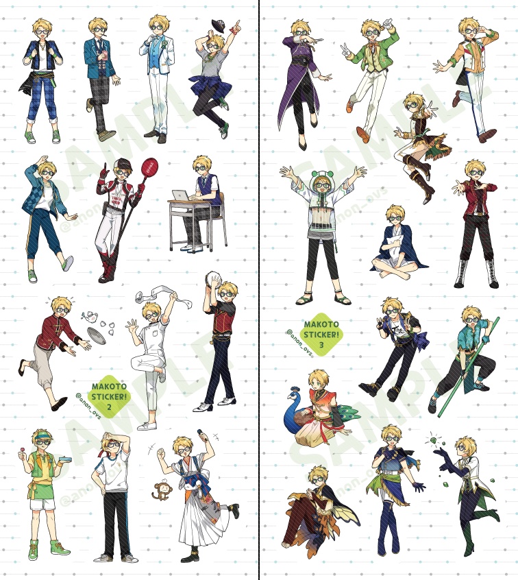 遊木真衣装ステッカーたち