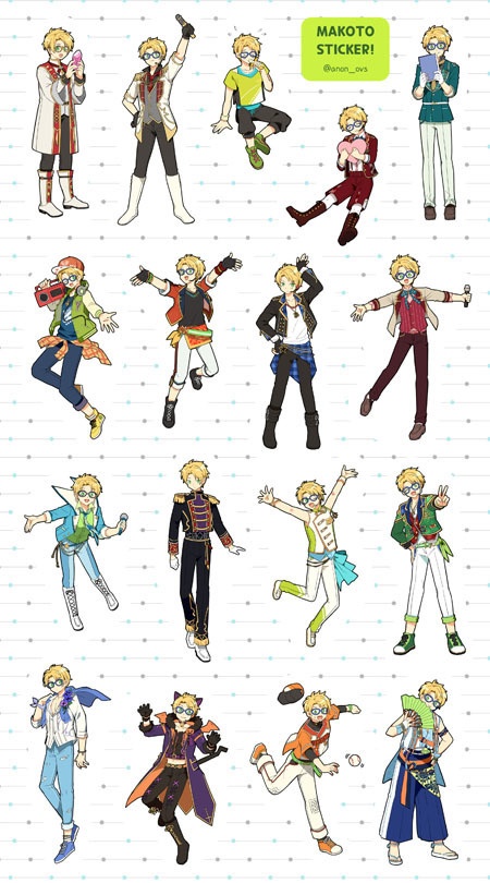 遊木真衣装ステッカーたち