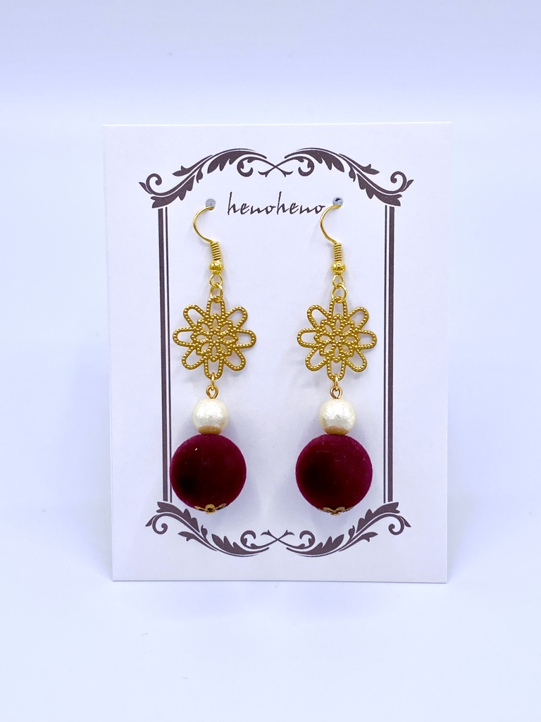 *ビーズピアス*