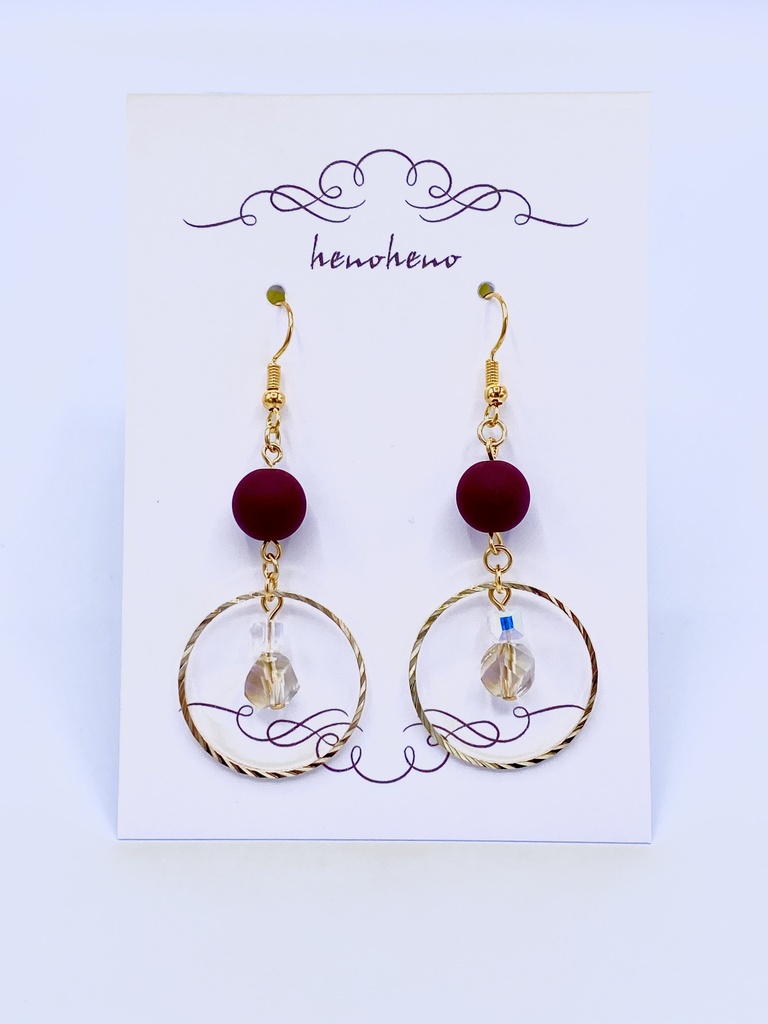 *リングビーズピアス*