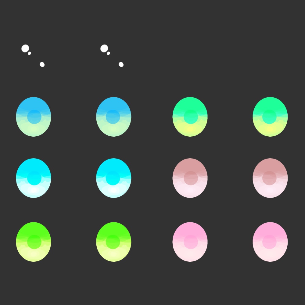 【VRoid】 iris textures for eyes + eye highlights texture