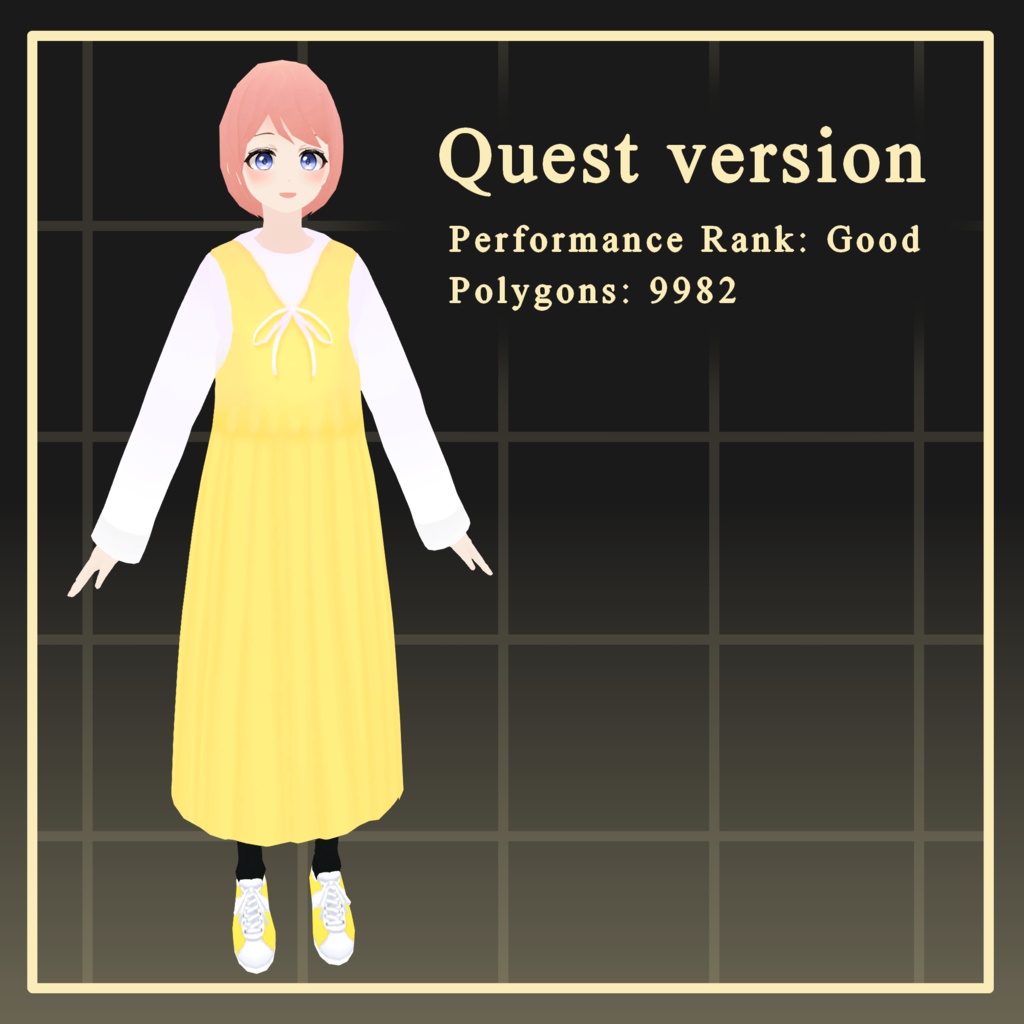 オリジナル3Dモデル「Sasha」- VRChat PC/Quest対応