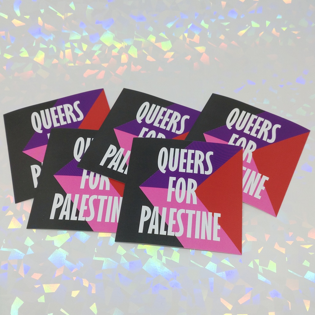 【寄付つき】QUEERS FOR PALESTINEステッカー(5枚セット)