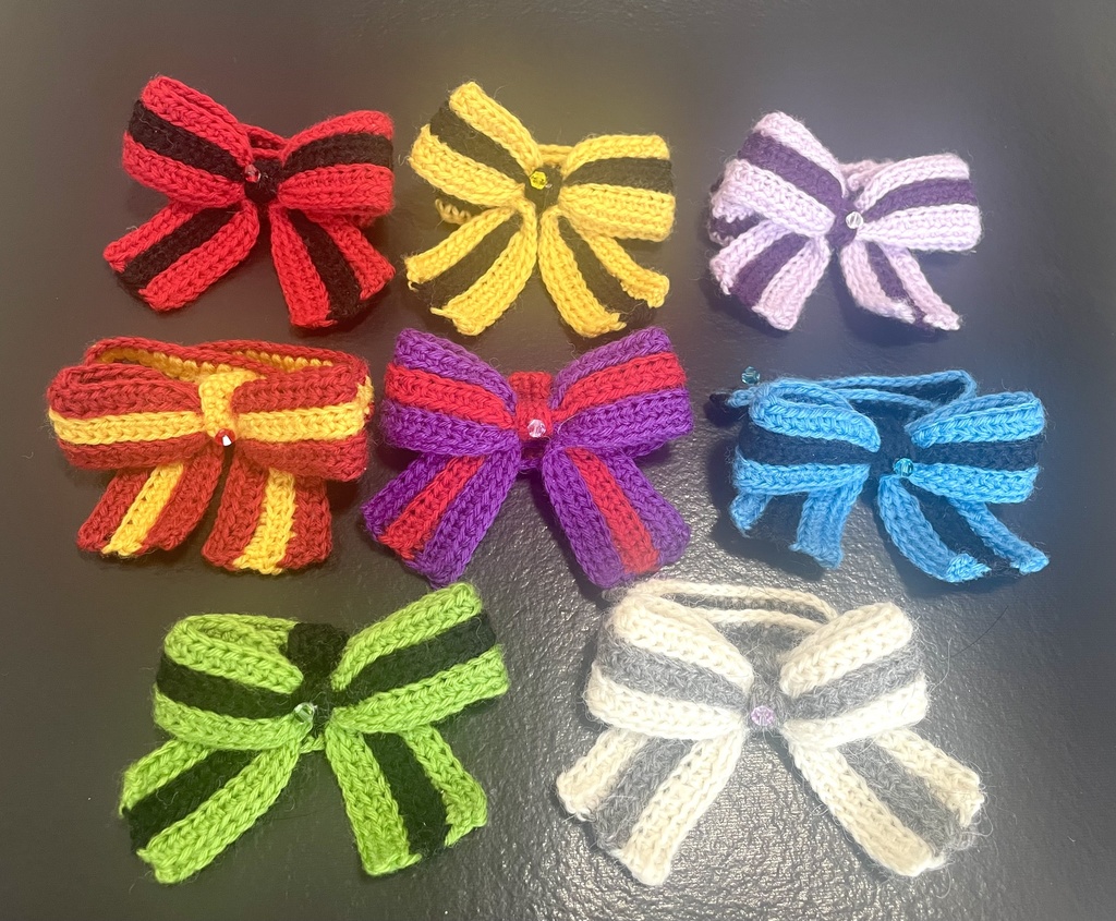 【10/16cmぬい・ちびぐるみ対応】輝く魔法石のフェイクリボンマフラー(全8色)