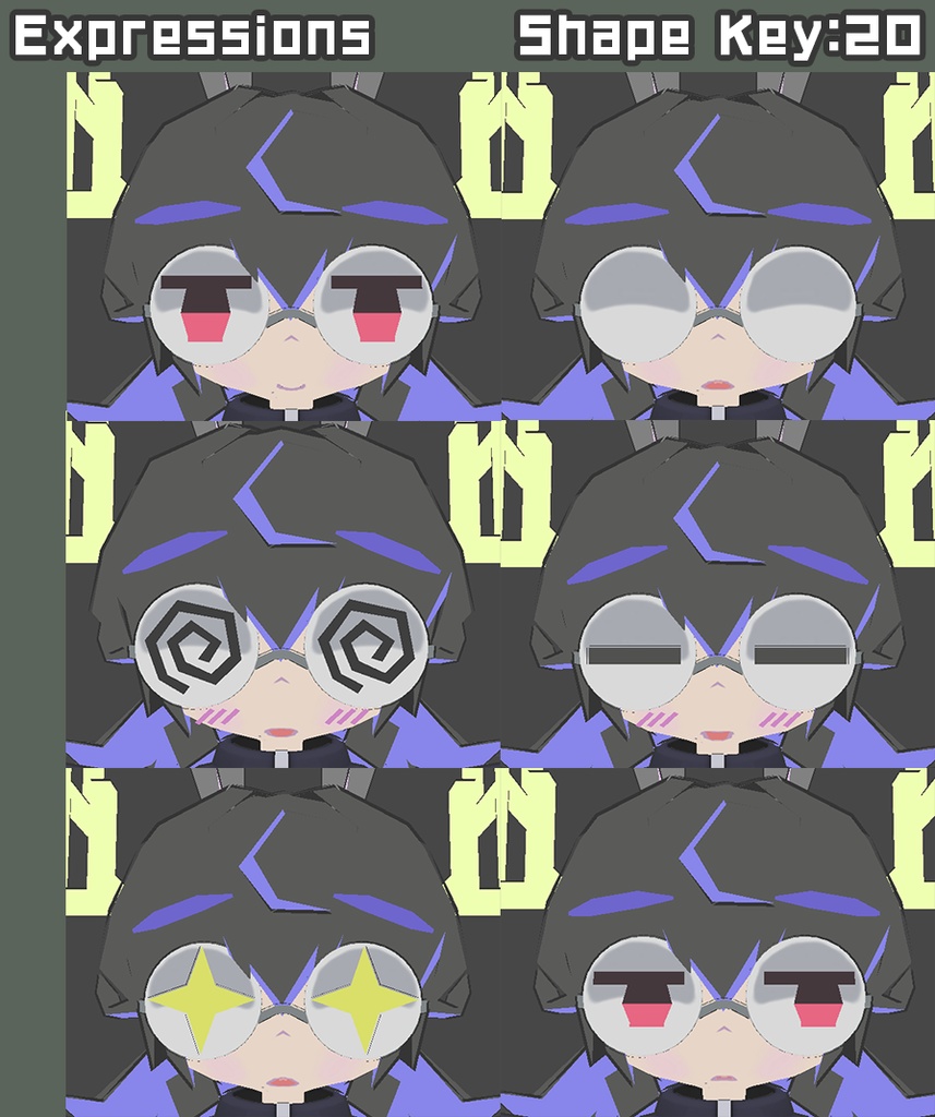 【VRChat用3Dアバター】メガクレさん