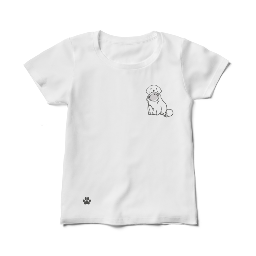 もふもふゴルちゃんTシャツ(WM,WL)