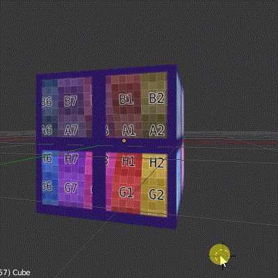 Blenderの立体視マテリアルのサンプル