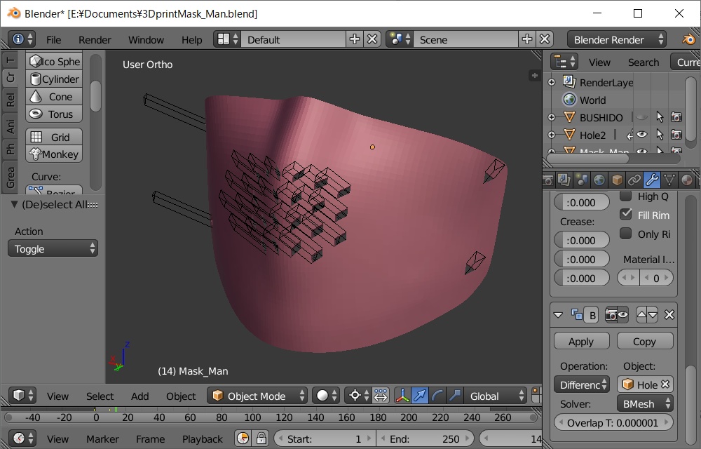 3Dプリントマスク FDM用データ