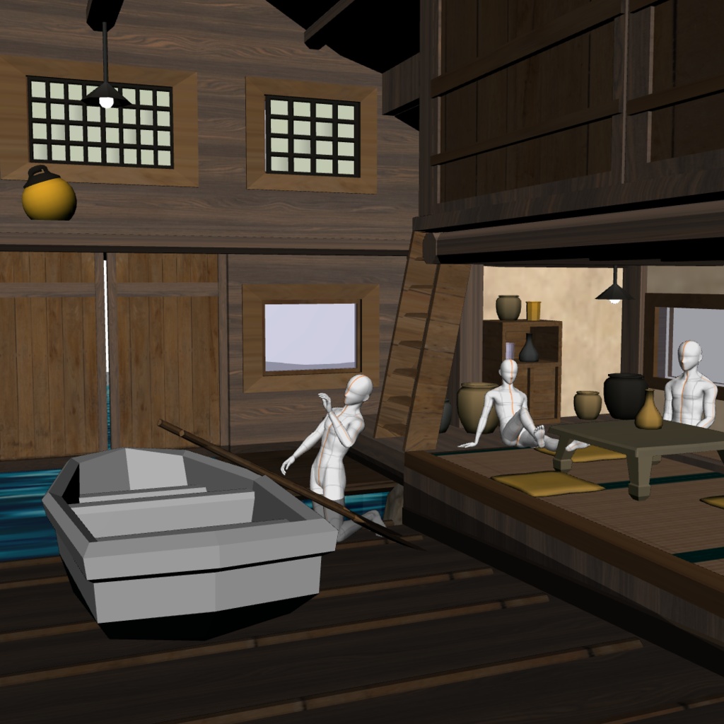 【3D背景】舟屋