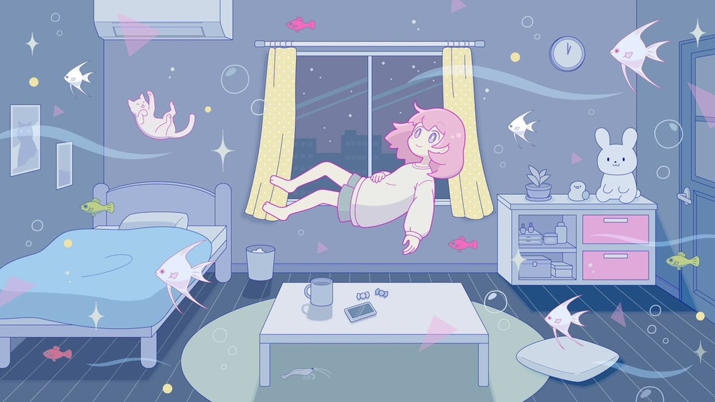 【フリーBGM】就寝前の空想