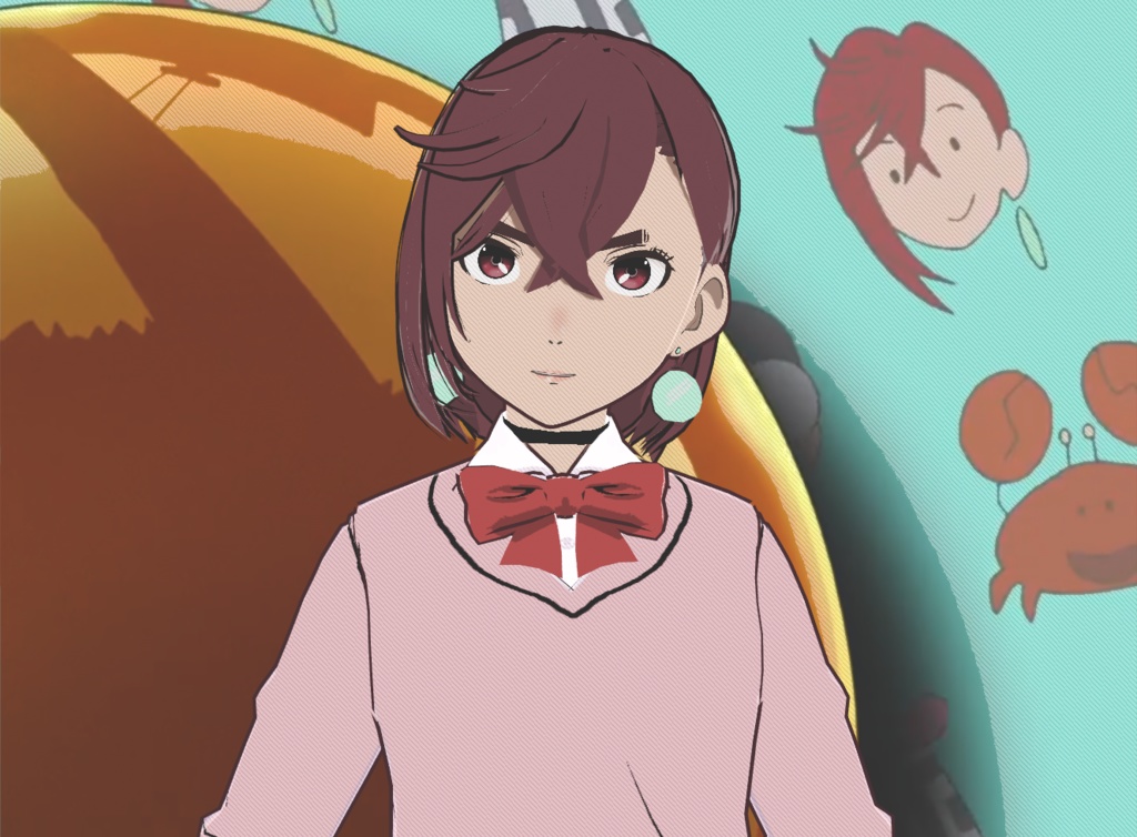 DANDADAN Momo Ayase hair (pendant included)