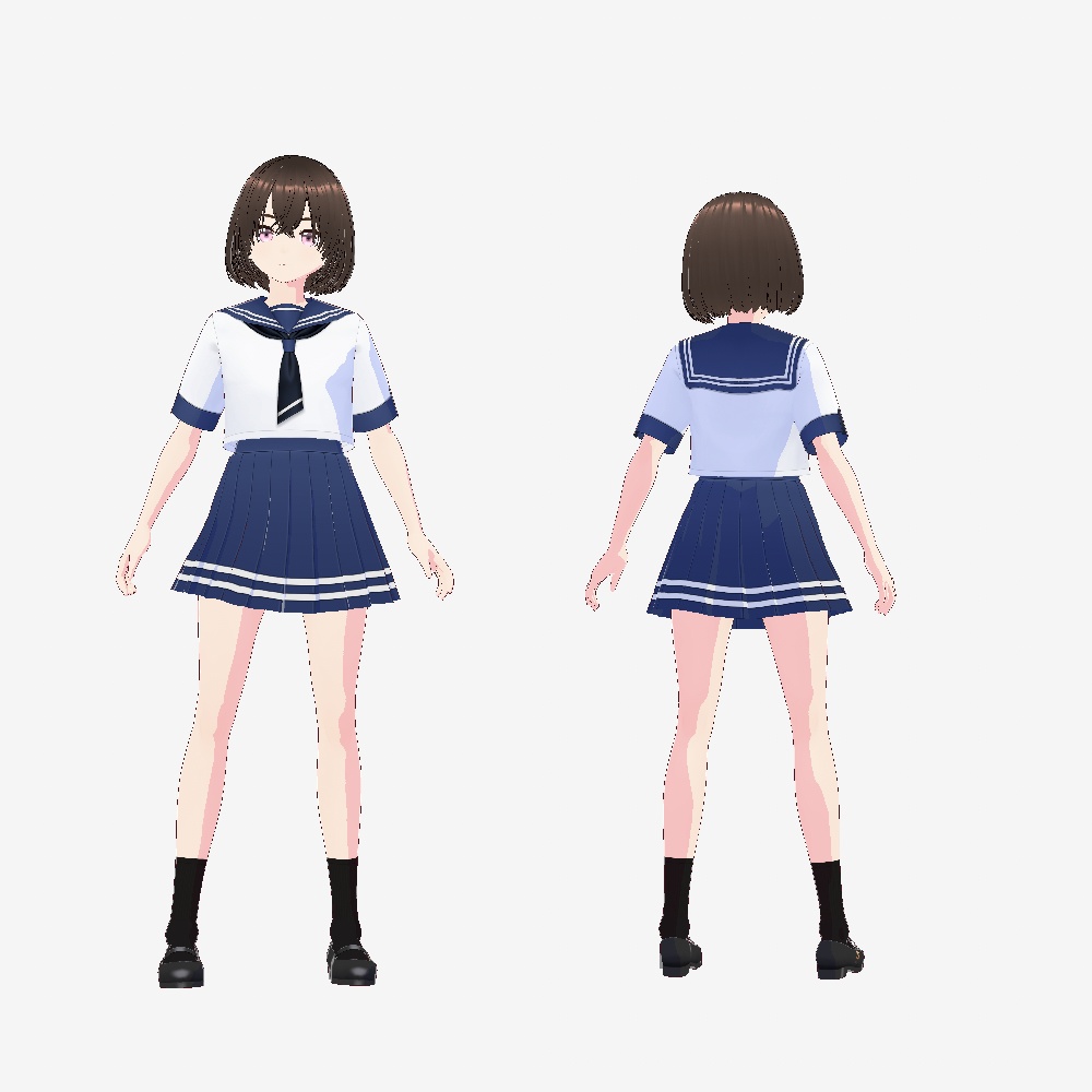 3Dモデル【YUKI】セーラー服Ver