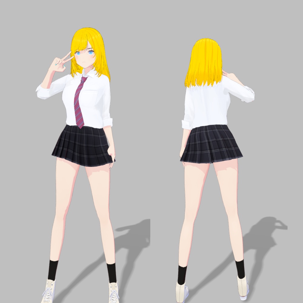 オリジナル3Dモデル【ケイト】ギャル