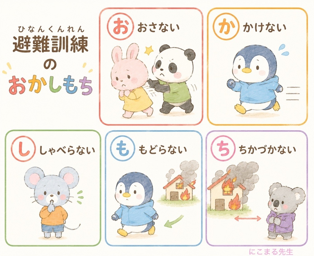 保育園・幼稚園で使える！避難訓練教材🚒