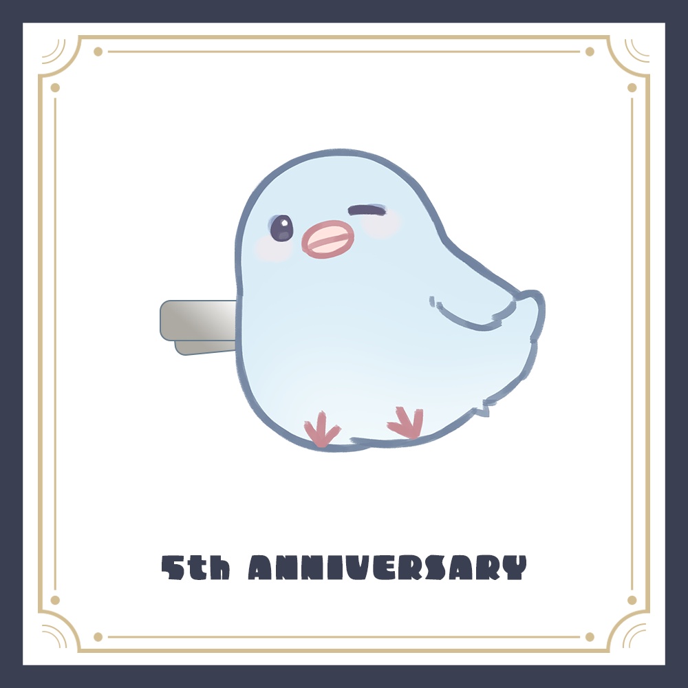 5周年記念グッズ｜ヘアクリップ（フロッキー加工）