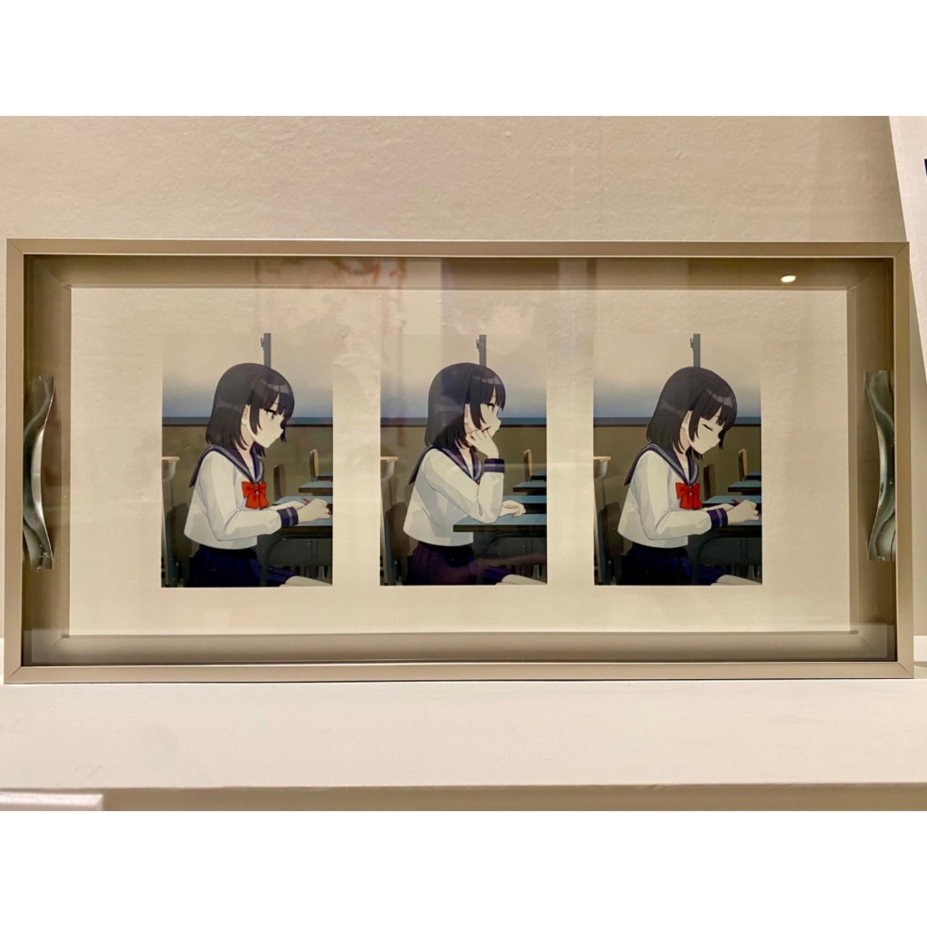 【受注生産】しぐれうい×rariemonnコラボ作品 フィルム風デザインアクリルアート「世界考え中」(W380×H182mm)