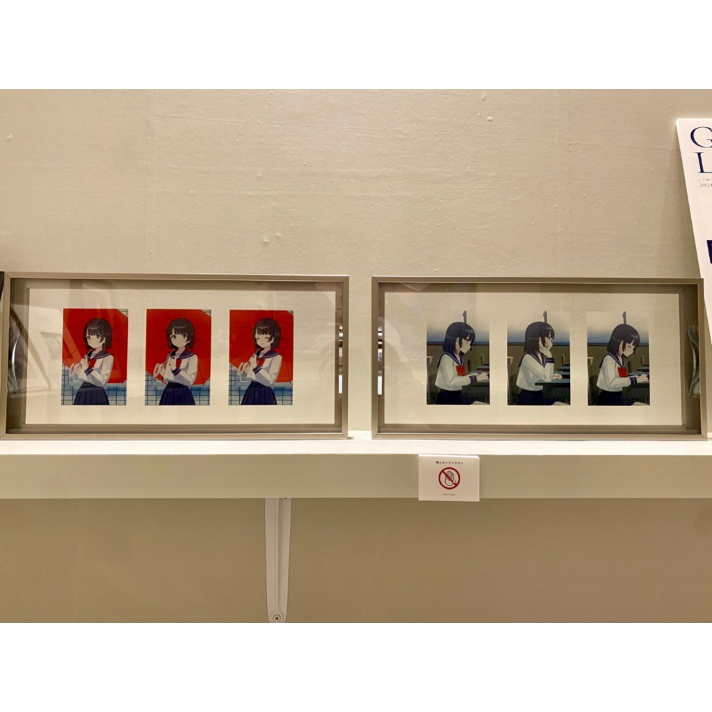 【受注生産】しぐれうい×rariemonnコラボ作品 フィルム風デザインアクリルアート「世界考え中」(W380×H182mm)