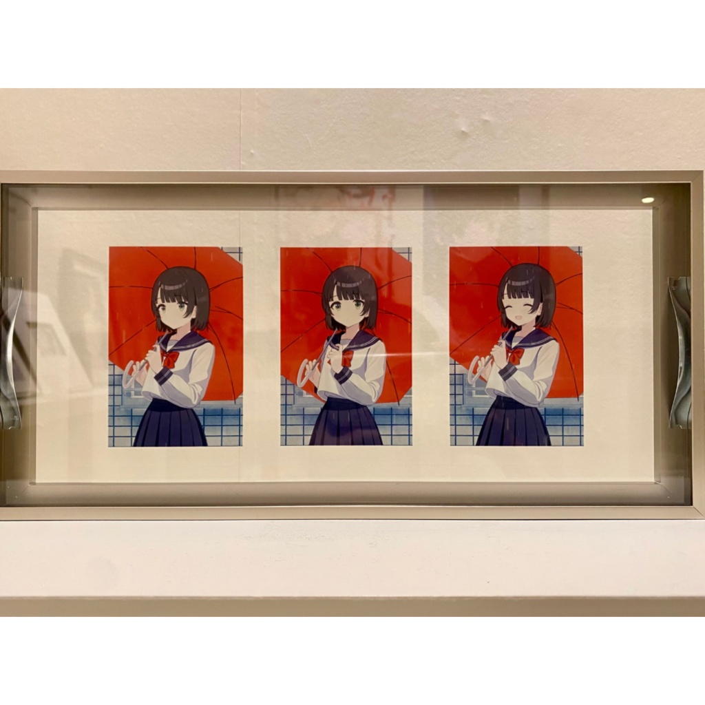 【受注生産】しぐれうい×rariemonnコラボ作品 フィルム風デザインアクリルアート「待ちぼうけ」(W380×H182mm)