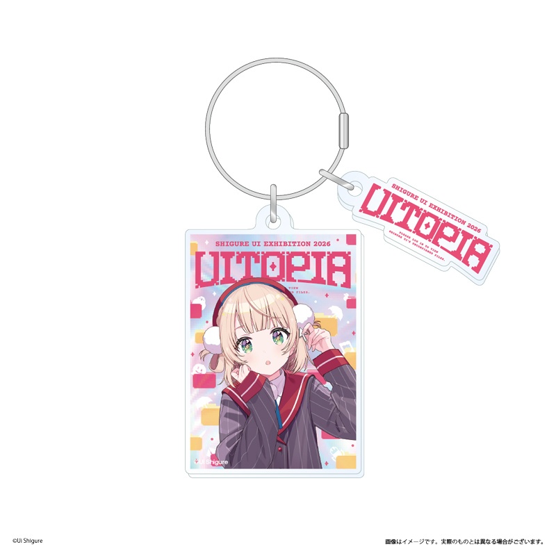 ロゴチャーム付きアクリルキーホルダー（“Uitopia” ver.）