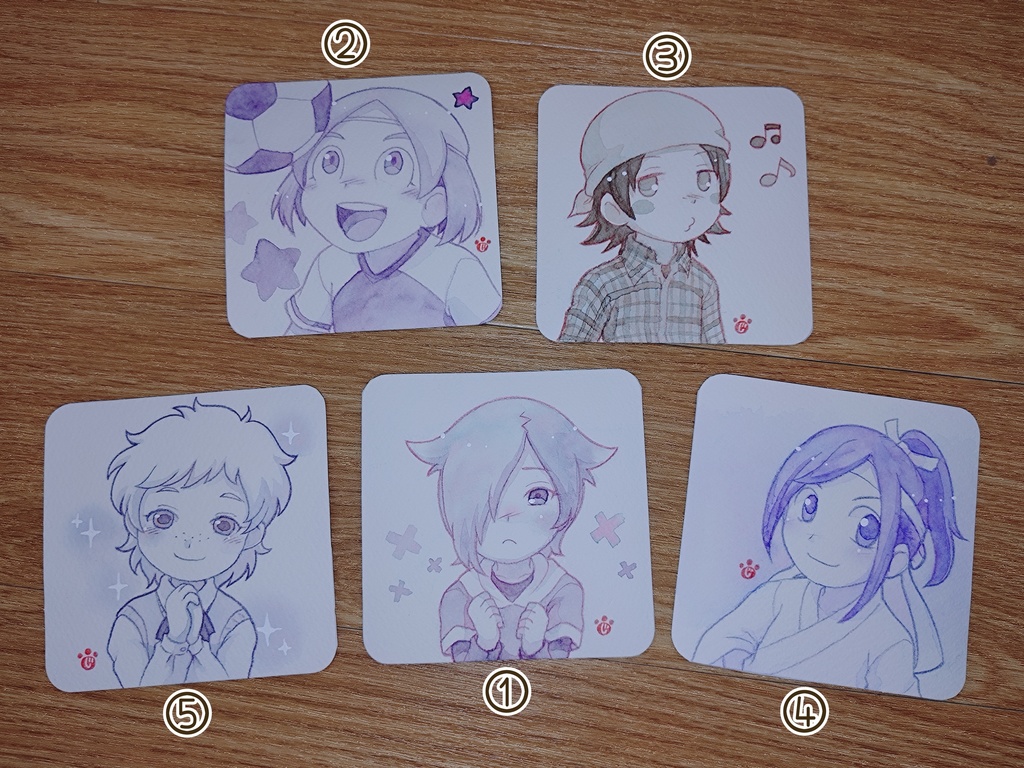 *☆てのひらペーパー　男の子ドローイング原画☆*（送料込）