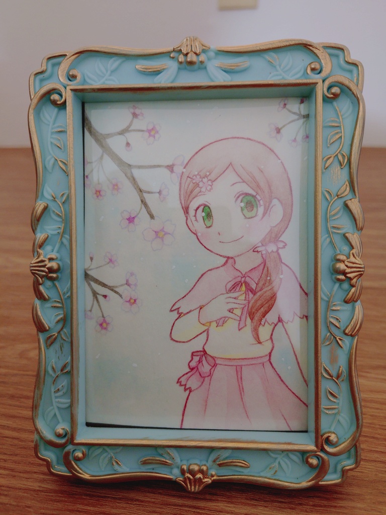 🌸花と女の子シリーズ 原画🌸(送料込)