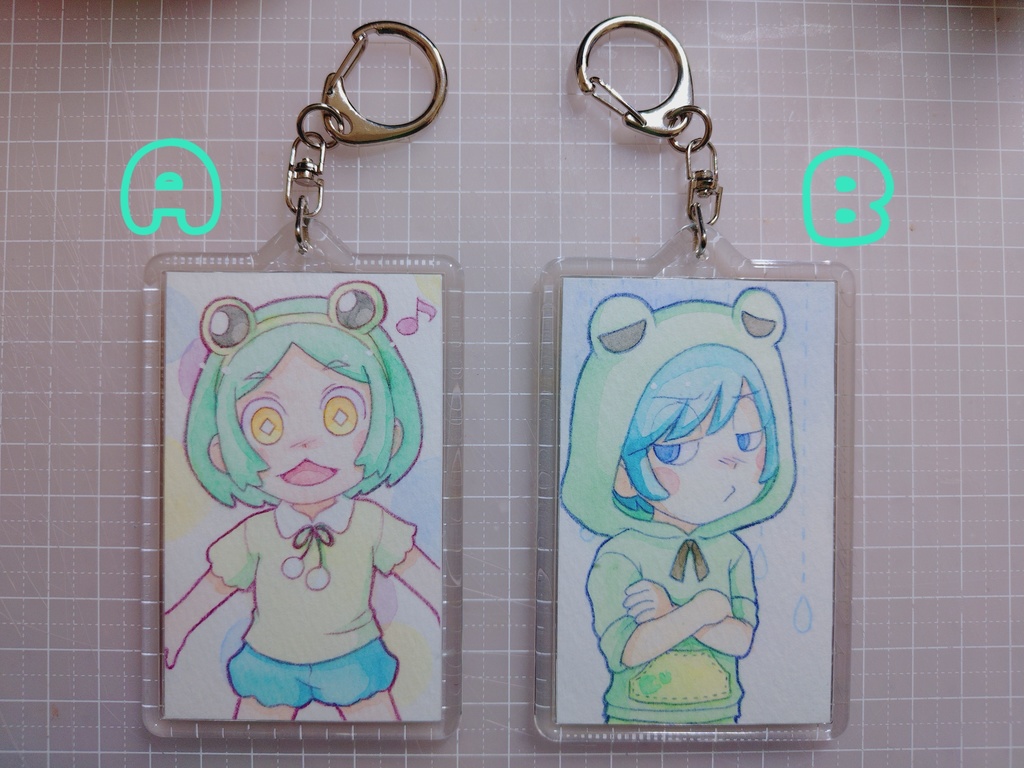 ♫カエルっ子　原画キーホルダー♫（送料込）