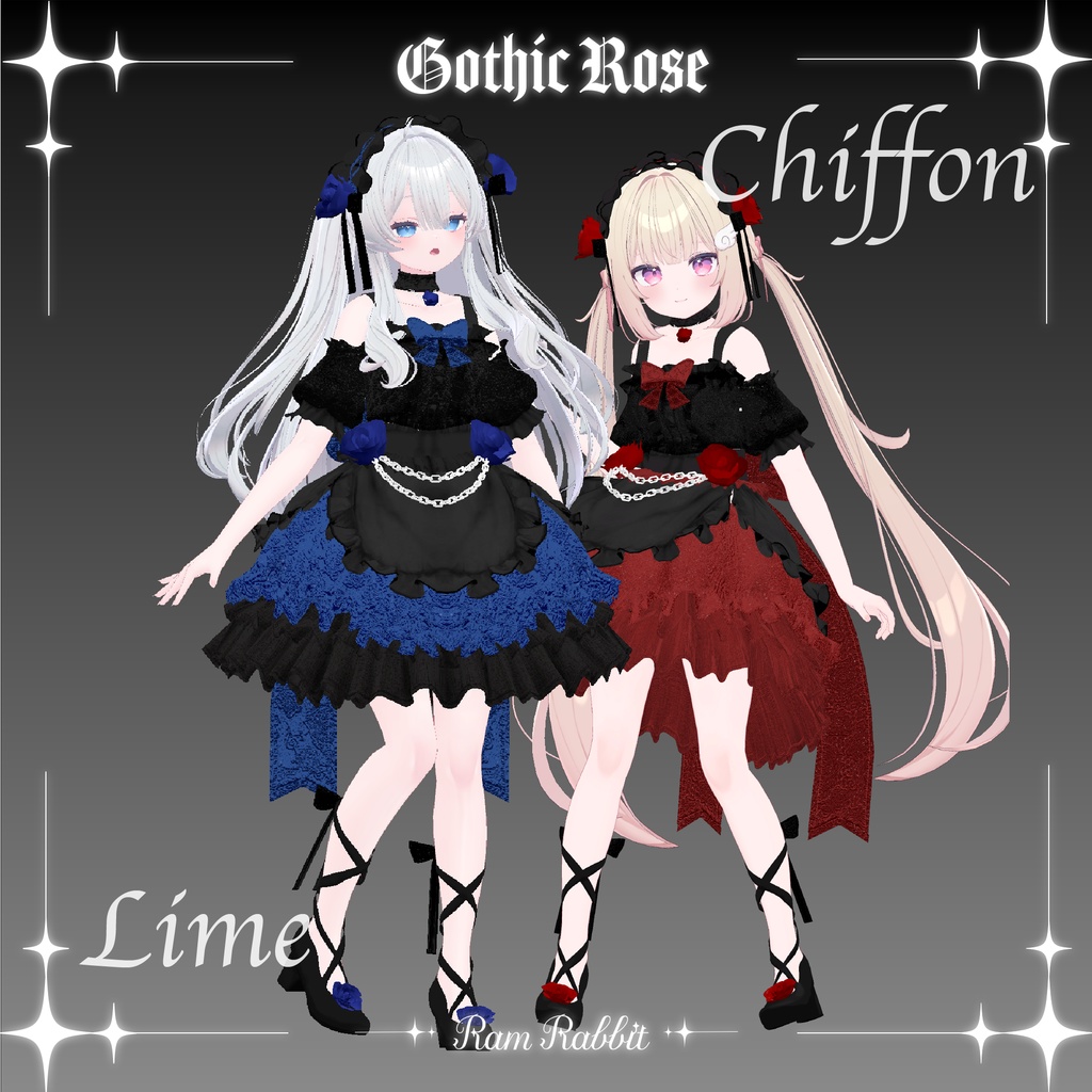 【18アバター対応】GothicRose【VRChat】