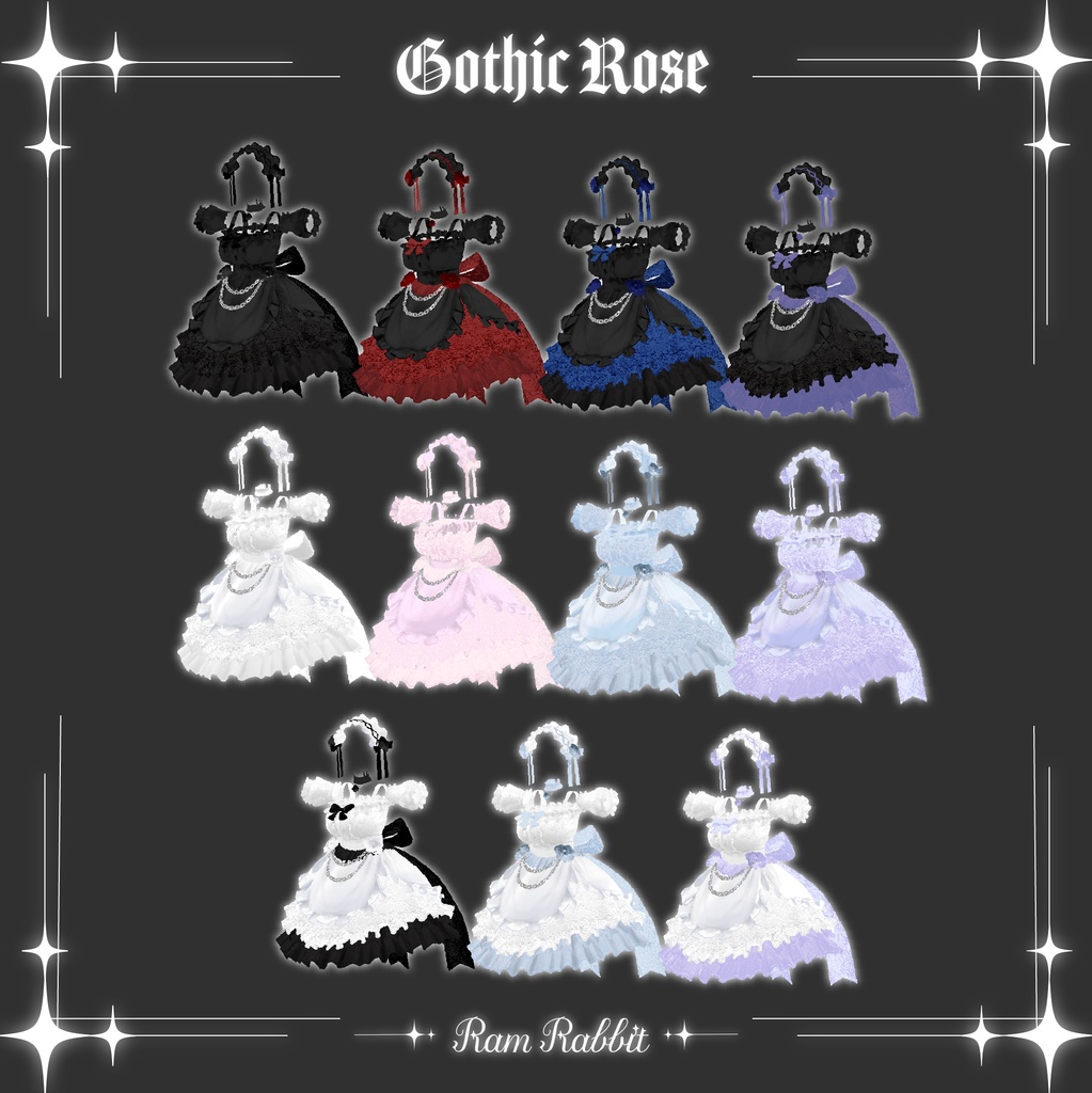 【18アバター対応】GothicRose【VRChat】