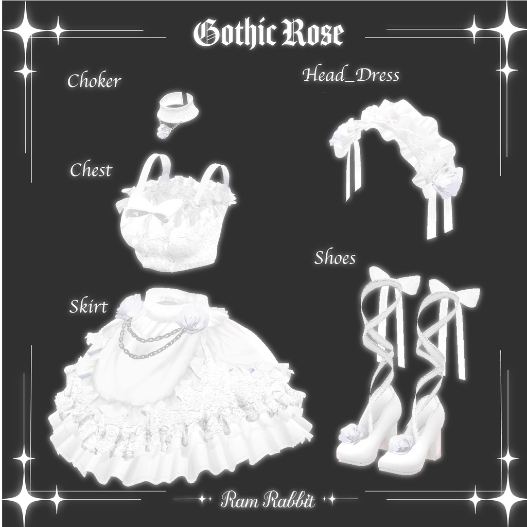 【18アバター対応】GothicRose【VRChat】