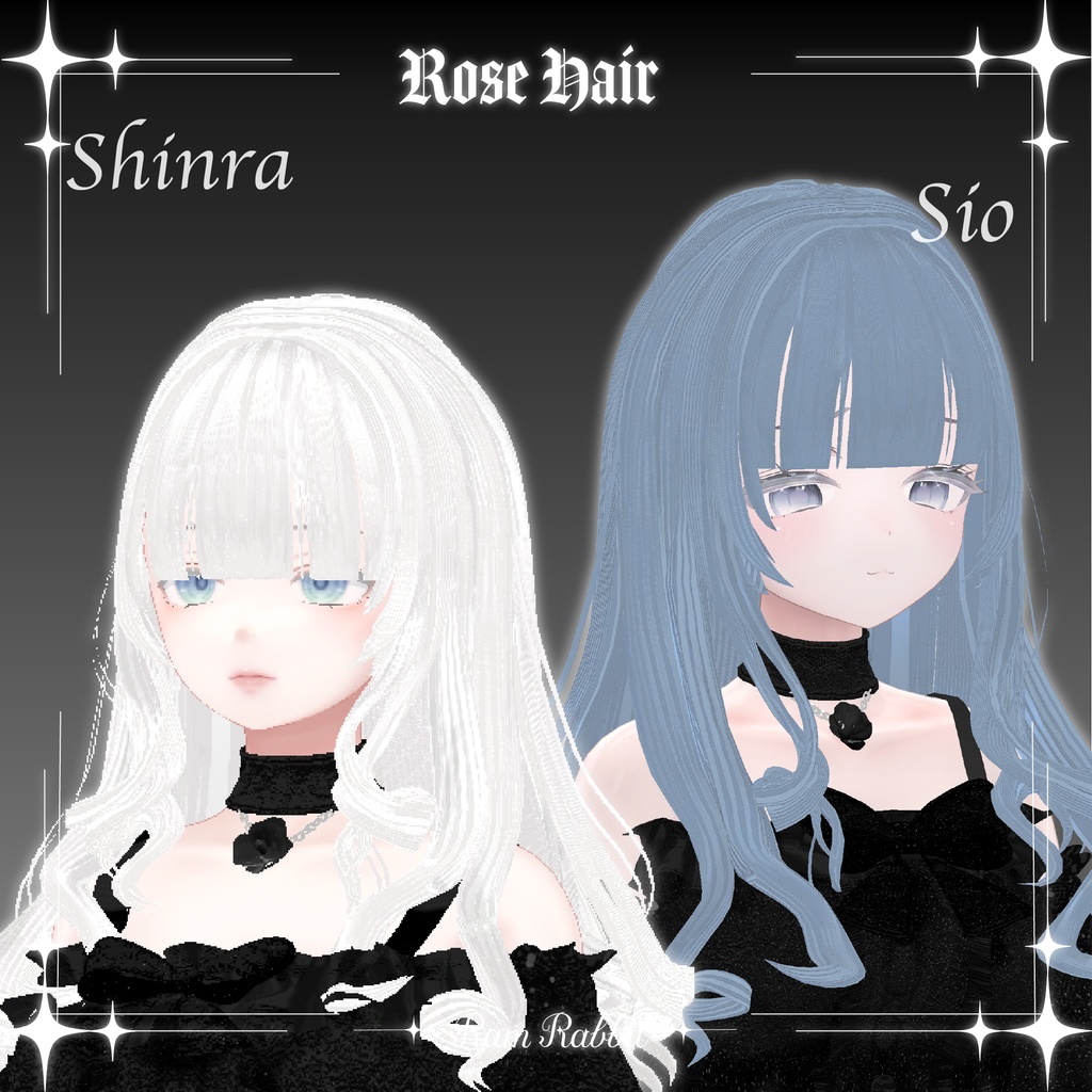 【9アバター対応】RoseHair【VRChat】