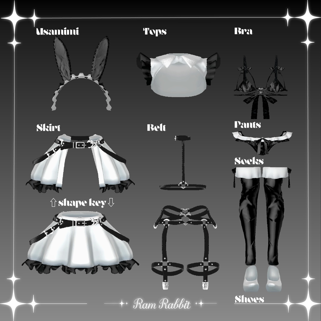 【12アバター対応】RavishRabbit【VRChat】