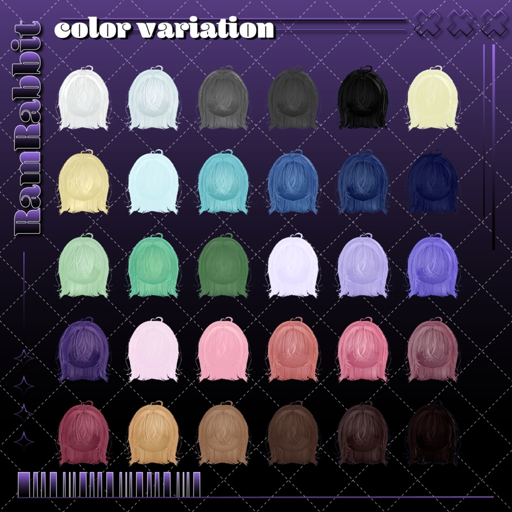 【26アバター対応】CloudyHair【VRChat】