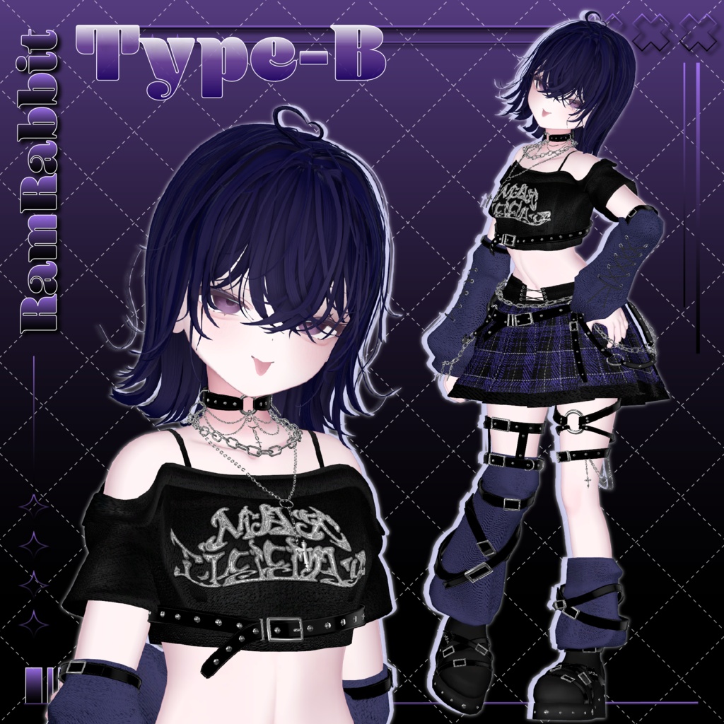 【26アバター対応】CloudyHair【VRChat】