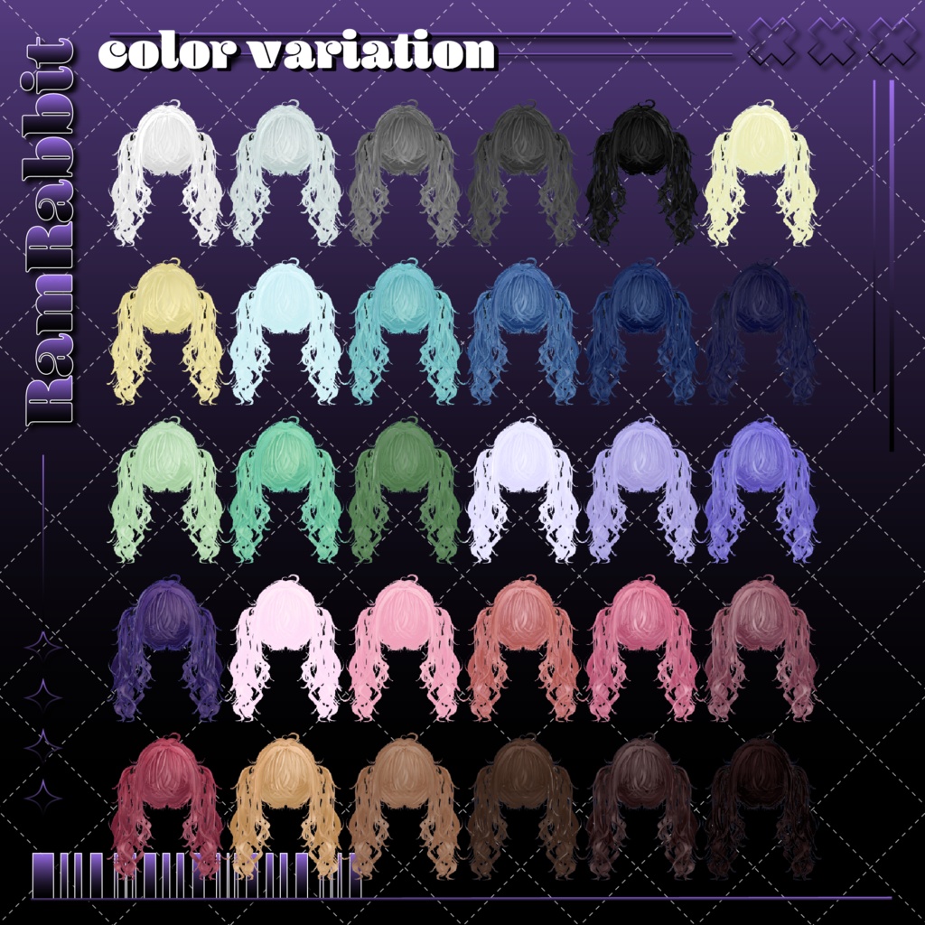 【26アバター対応】CloudyHair【VRChat】