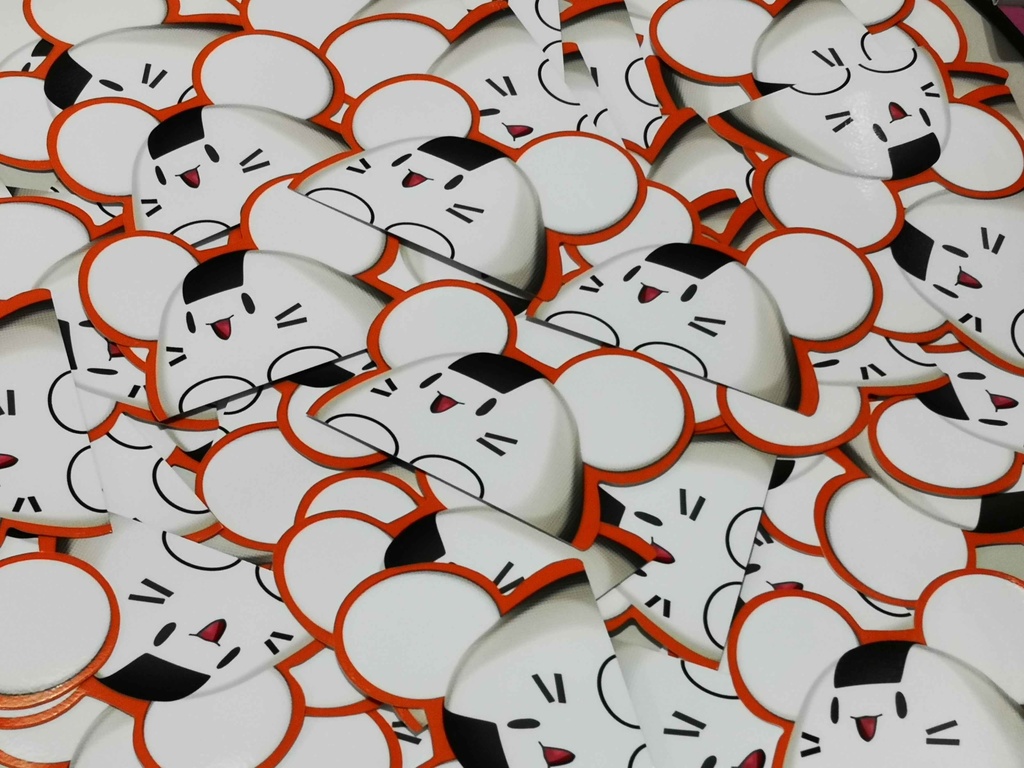 おにぎりネズミのThe Riding Riceballステッカー