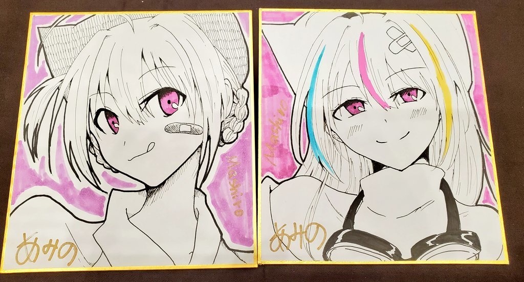 自立ミニアクリルスタンド、色紙