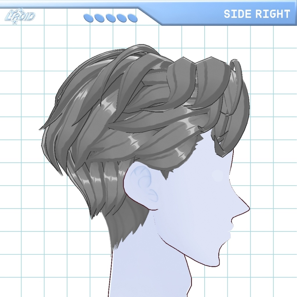 【VRoid】Hair Preset | Middle Part Flow Male Hairstyle | 中間部分の男性の髪のプリセット